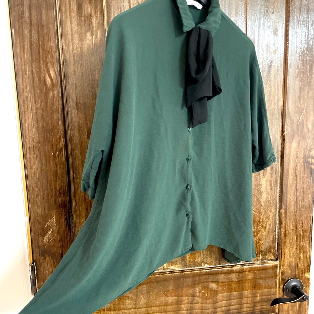 Zara shirt with scarf